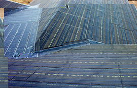 RoofHeat deicing system being installed on roof valleys.