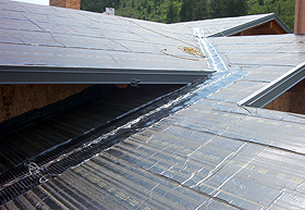 RoofHeat system being installed.